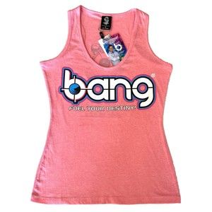 BANG Energy Drink Vendor Or  Fan Top  Sz Small Women's Tank Top Hot!! NWT Pink